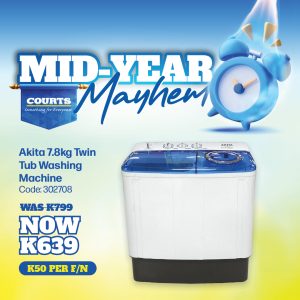 Akita 7.8kg Twin Tub Washing Machine